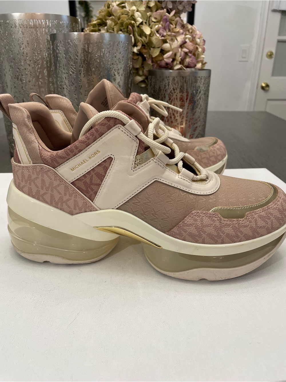 Michael Kors Women's Pink Platform Sneakers 11 M
